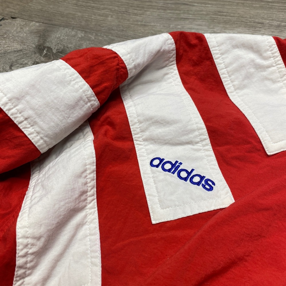 Adidas Jacket Mens S/M Red Blue Vintage 1993/94 FC Bayern Munich Windbreaker 90s - Picture 14 of 16